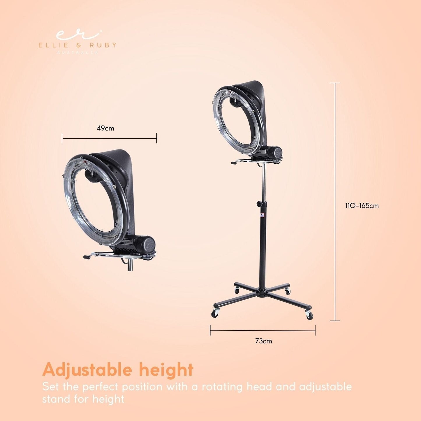 NNEDSZ New Standing Hair Dryer Accelerator Colour 360 Rotating Halo Rolling Salon Equipment