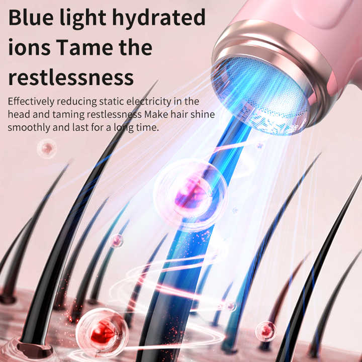 NNEDSZ White Wireless Hair Dryer with Cold & Hot Air, Portable Large-Capacity Rechargeable Ionic Dryer, Fast-Drying, Lightweight and Compact for Home and Travel