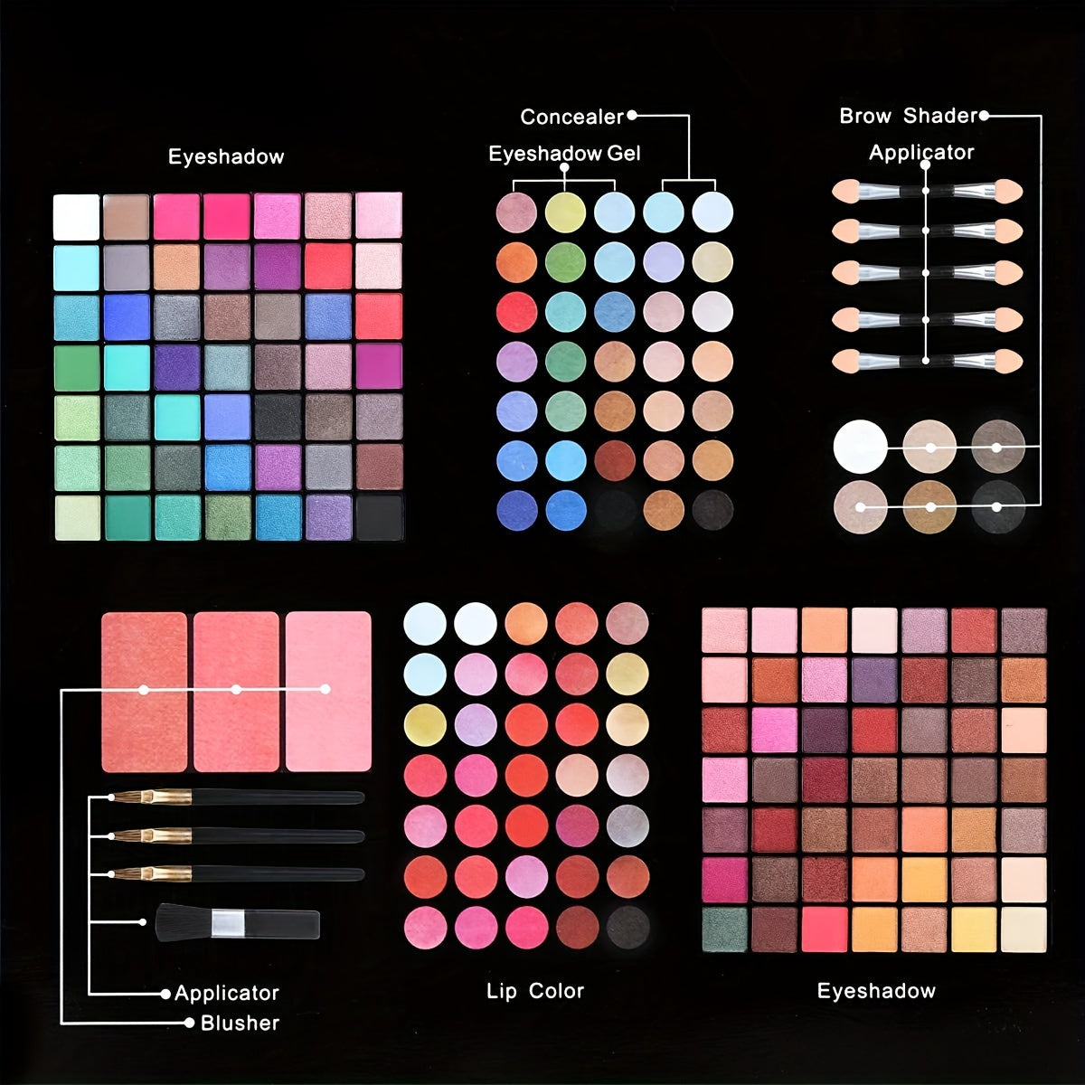 VERONNI 177-Color All-in-One Makeup Kit