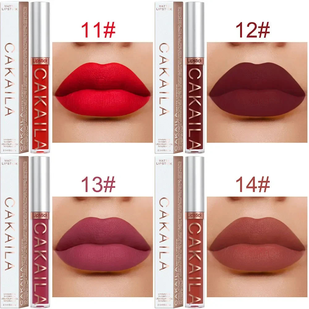 Velvet Matte Lipstick Lip Gloss Light Red Long Lasting
