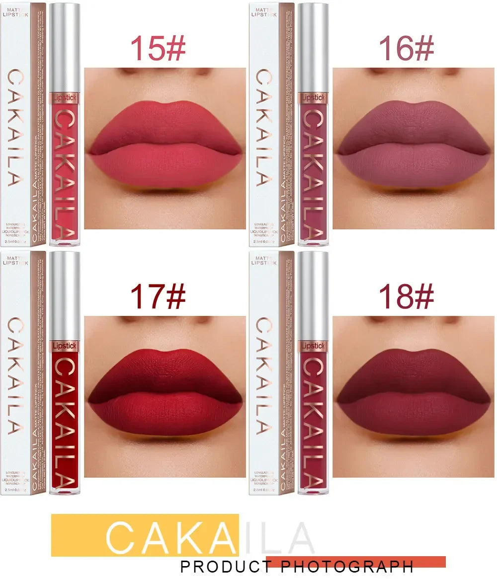 Velvet Matte Lipstick Lip Gloss Light Red Long Lasting