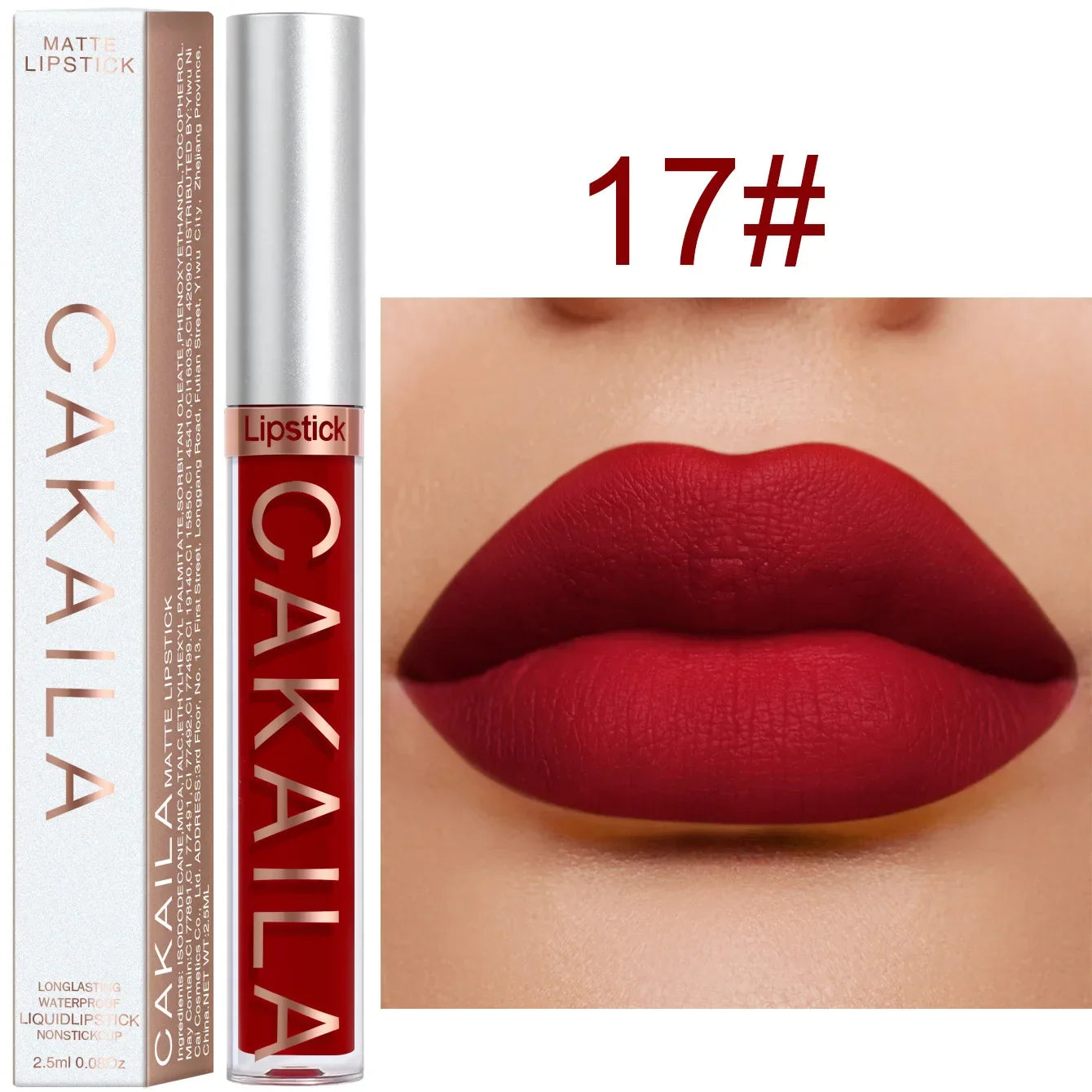 Velvet Matte Lipstick Lip Gloss Light Red Long Lasting