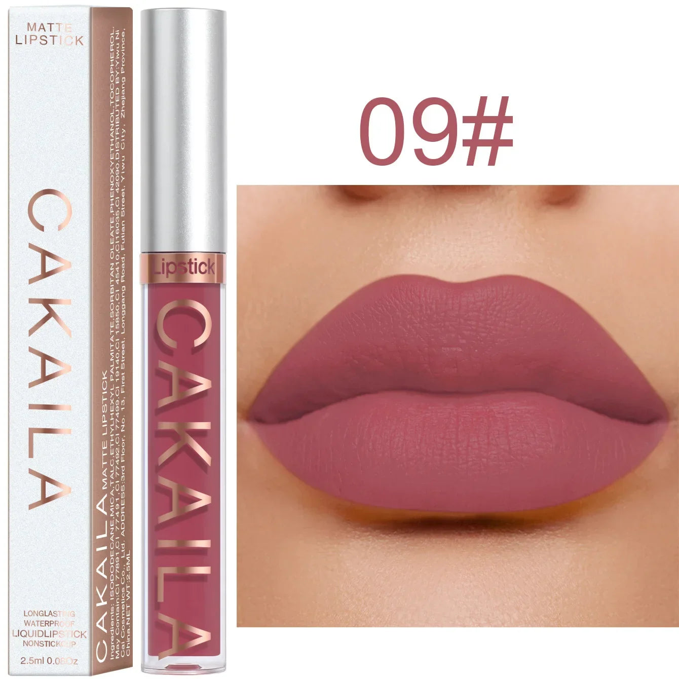 Velvet Matte Lipstick Lip Gloss Light Red Long Lasting