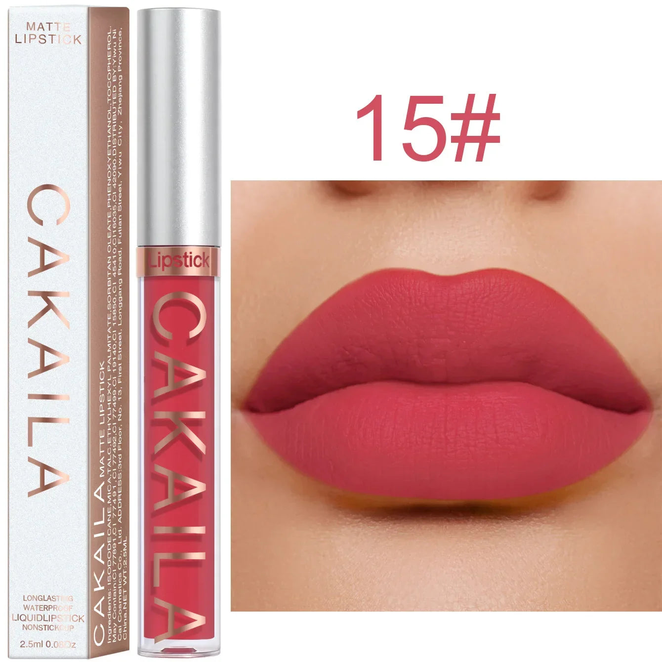Velvet Matte Lipstick Lip Gloss Light Red Long Lasting