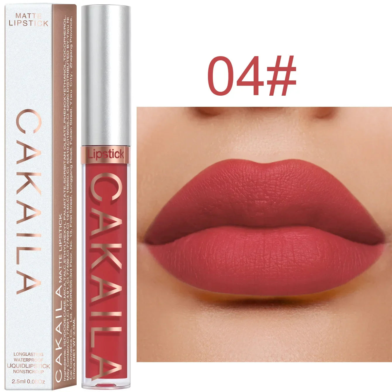 Velvet Matte Lipstick Lip Gloss Light Red Long Lasting