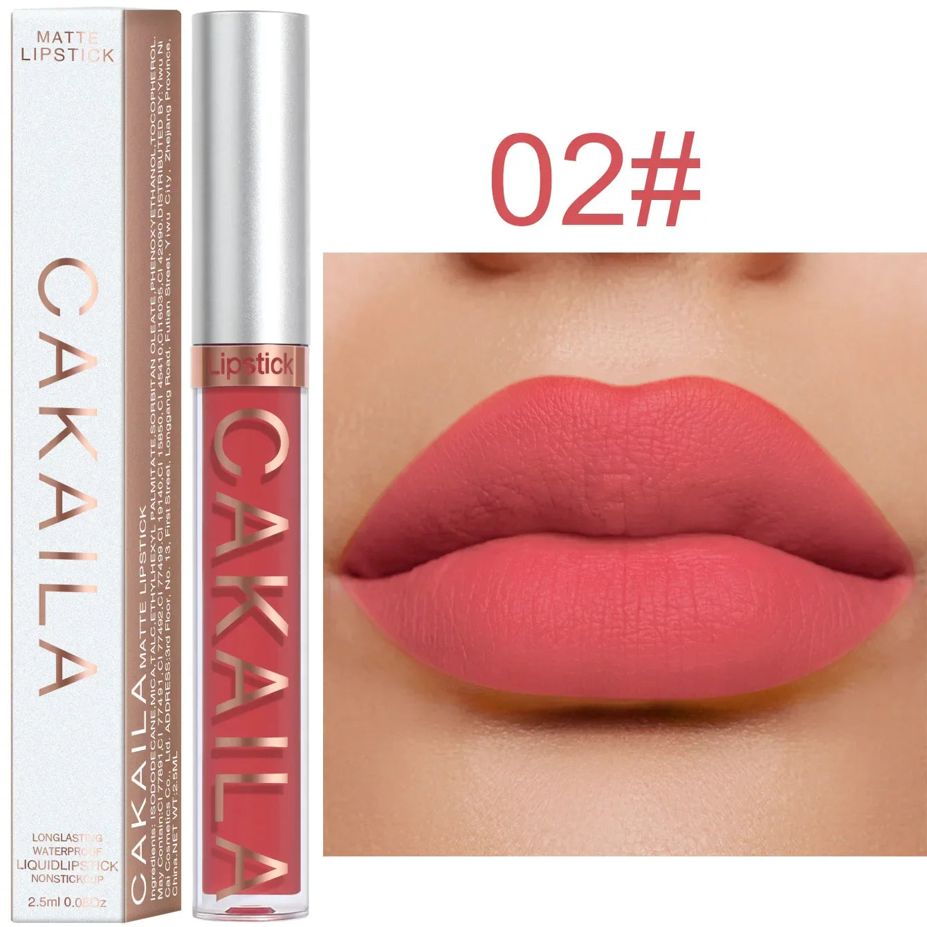 Velvet Matte Lipstick Lip Gloss Light Red Long Lasting