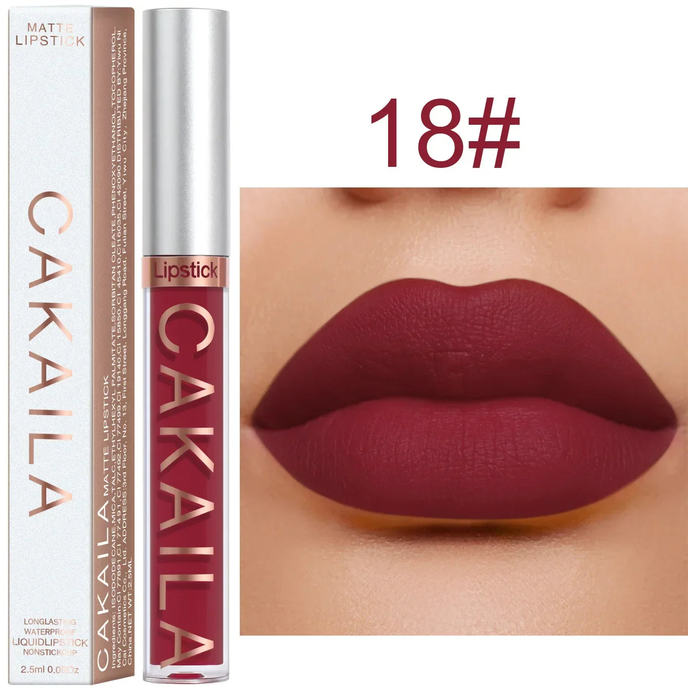 Velvet Matte Lipstick Lip Gloss Light Red Long Lasting