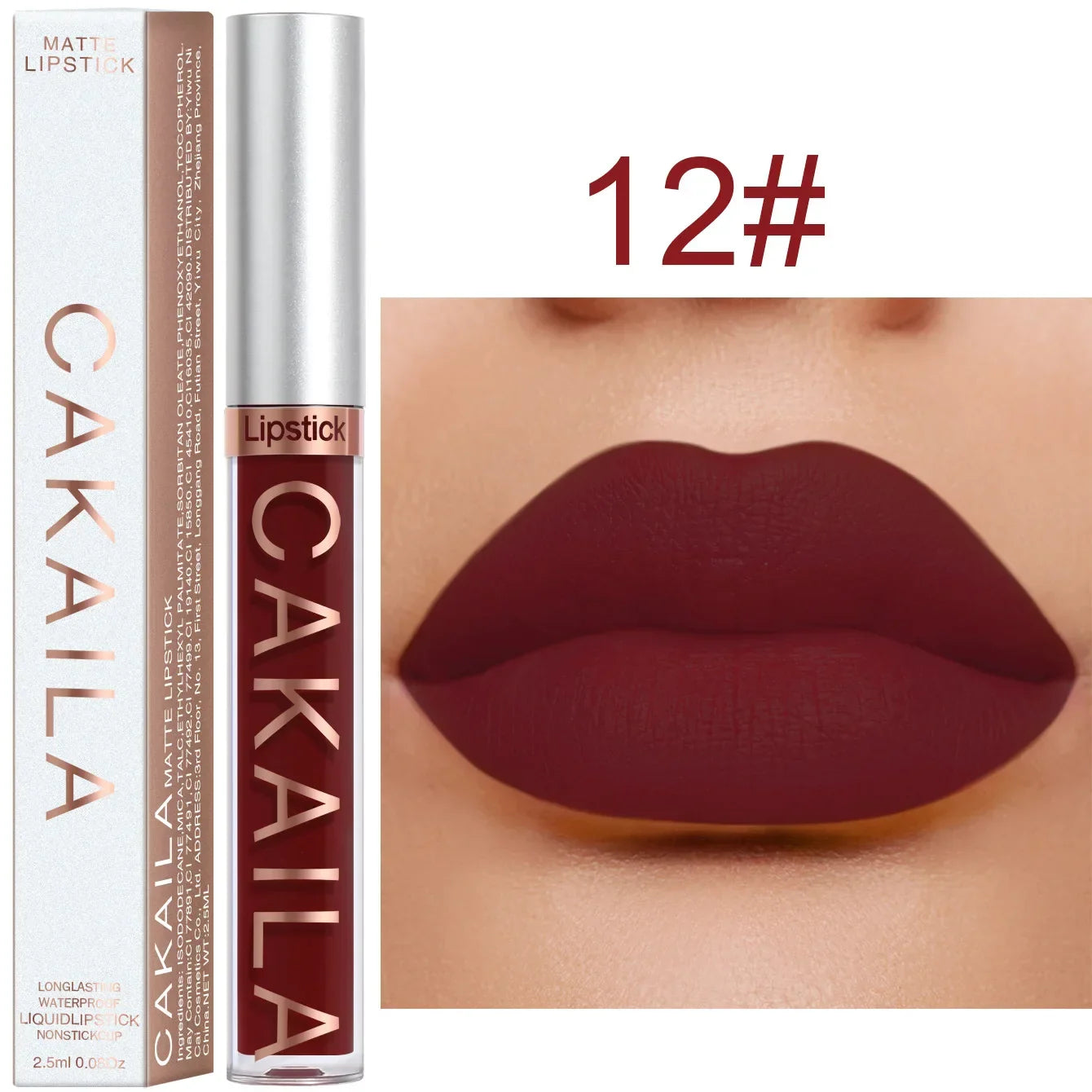Velvet Matte Lipstick Lip Gloss Light Red Long Lasting