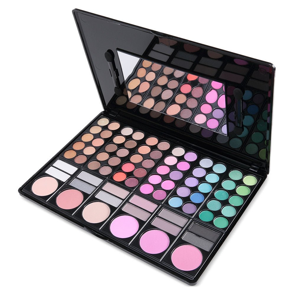 Vibrant 78-Color Eyeshadow Palette with Matte and Shimmer Finishes