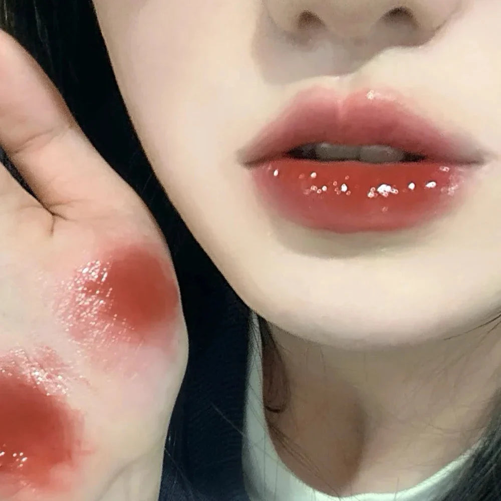 Water Mirror Solid Lip Gloss Lipstick Nude Lip Tint Moisturizing