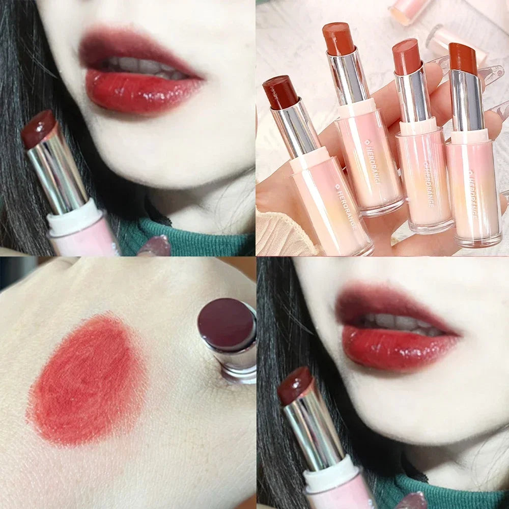 Water Mirror Solid Lip Gloss Lipstick Nude Lip Tint Moisturizing
