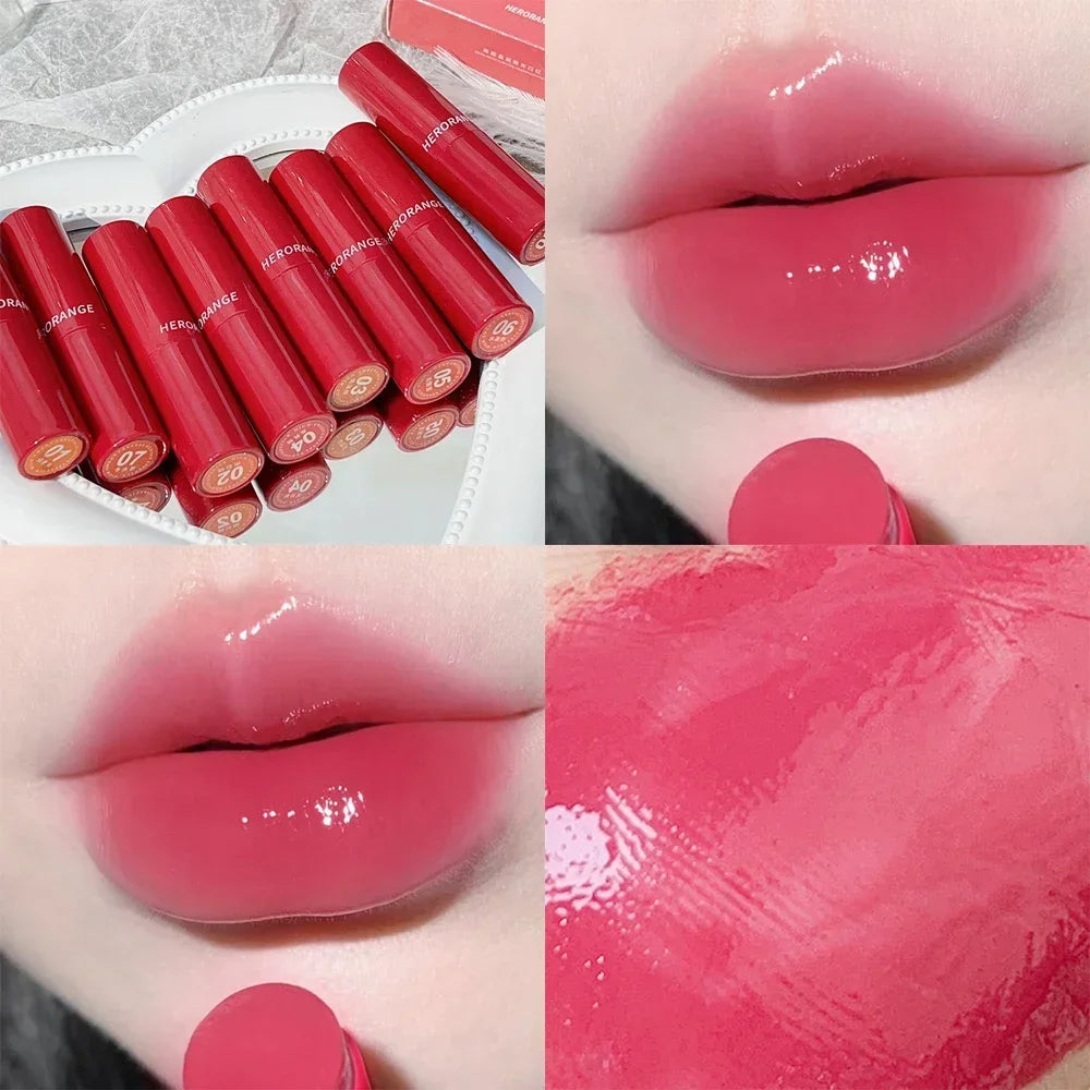 Water Mirror Solid Lip Gloss Lipstick Nude Lip Tint Moisturizing