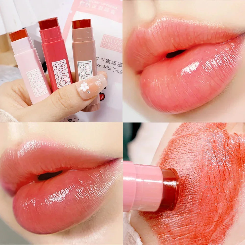 Water Mirror Solid Lip Gloss Lipstick Nude Lip Tint Moisturizing