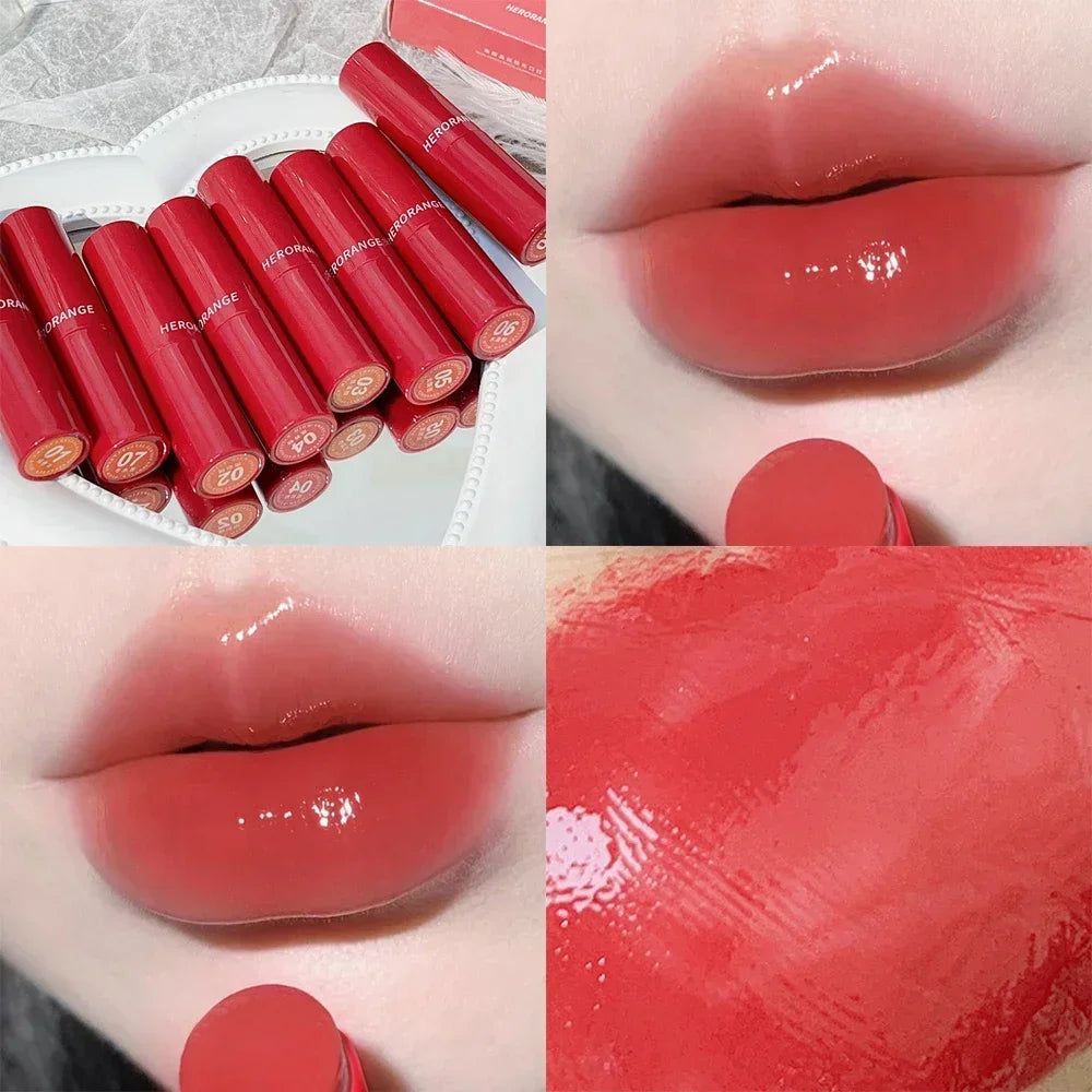 Water Mirror Solid Lip Gloss Lipstick Nude Lip Tint Moisturizing