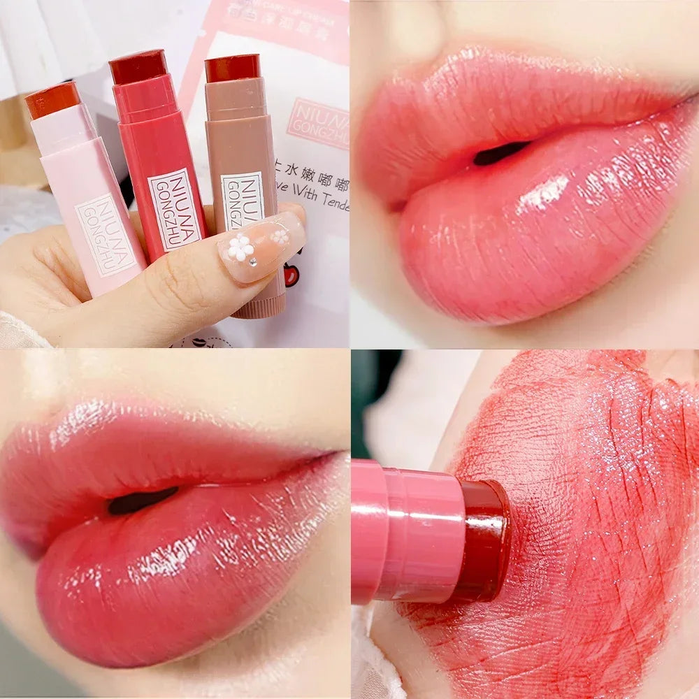 Water Mirror Solid Lip Gloss Lipstick Nude Lip Tint Moisturizing