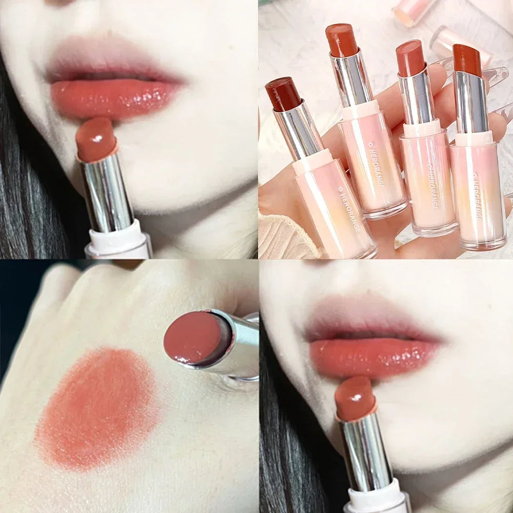 Water Mirror Solid Lip Gloss Lipstick Nude Lip Tint Moisturizing