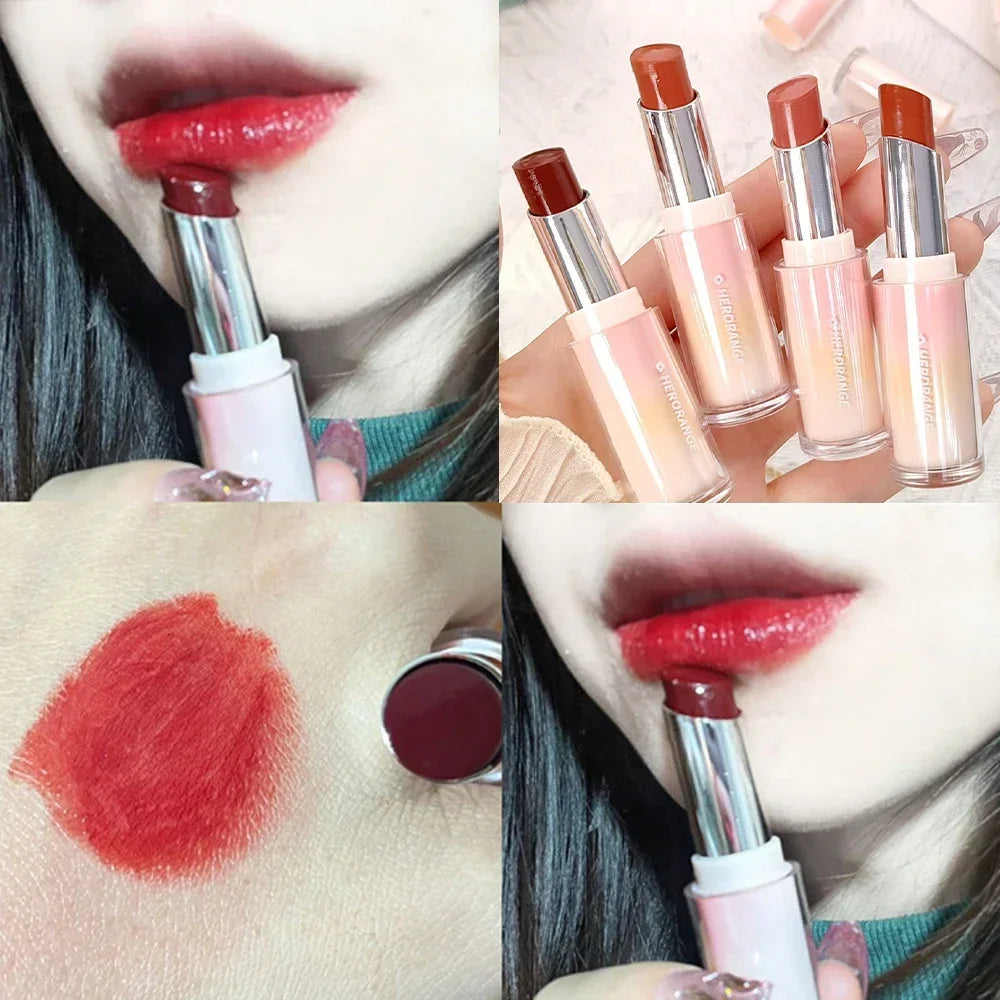 Water Mirror Solid Lip Gloss Lipstick Nude Lip Tint Moisturizing