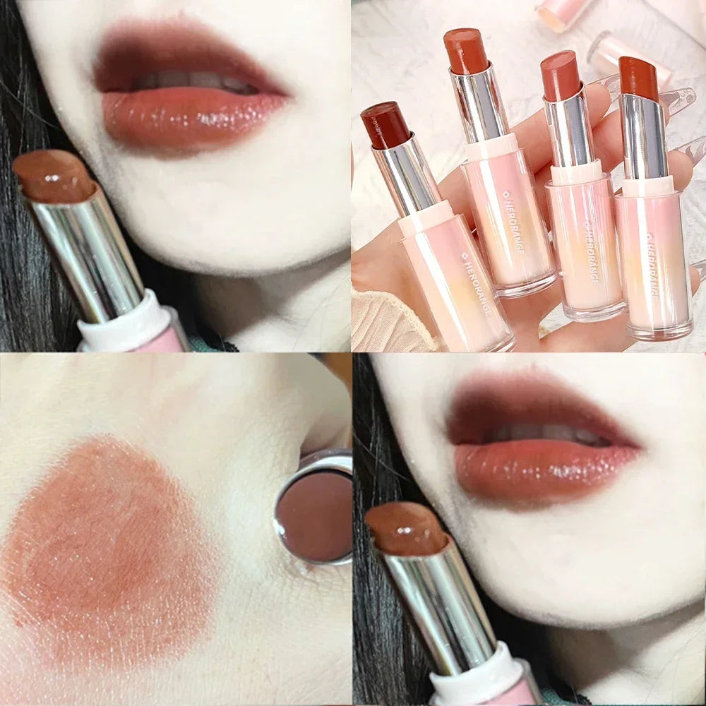 Water Mirror Solid Lip Gloss Lipstick Nude Lip Tint Moisturizing