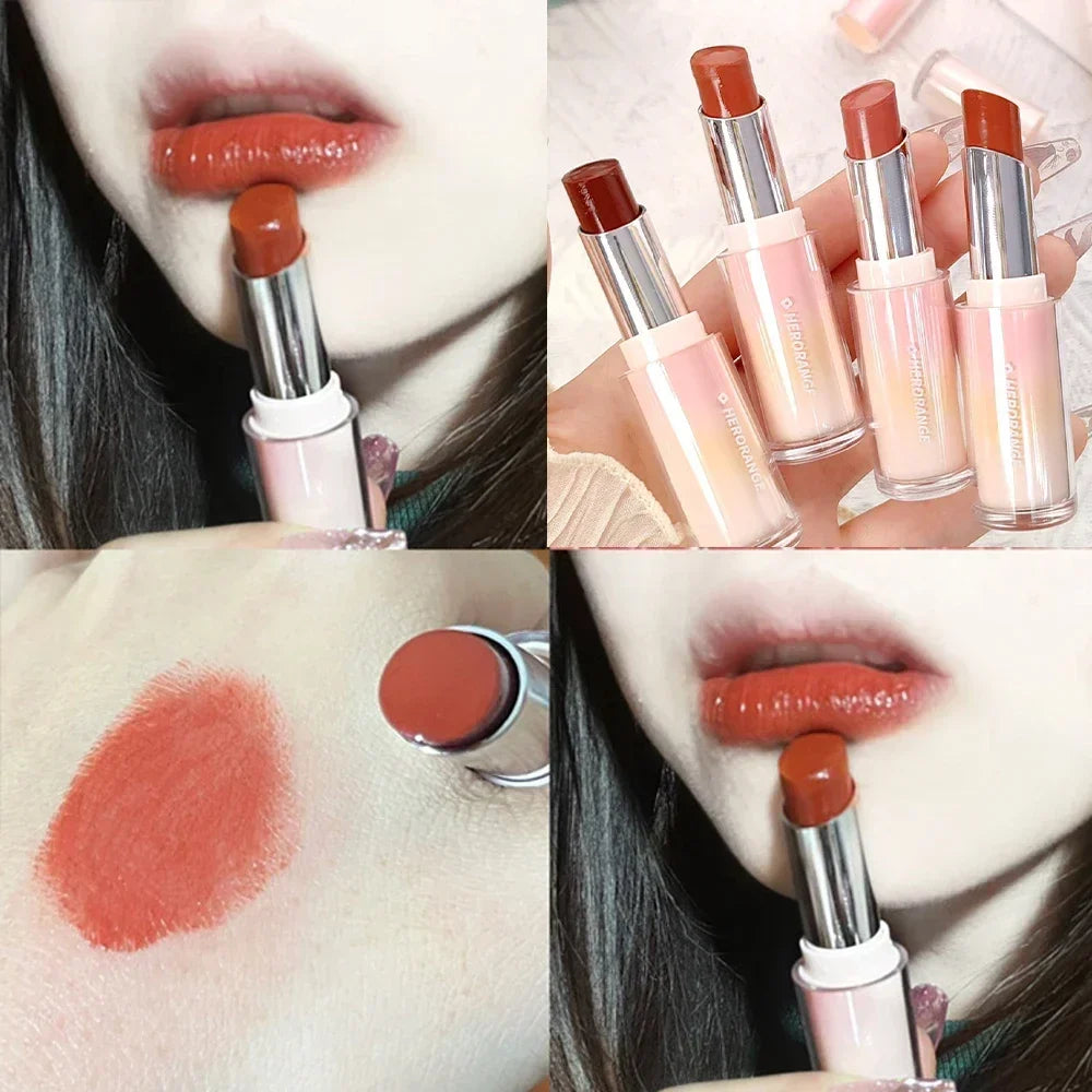 Water Mirror Solid Lip Gloss Lipstick Nude Lip Tint Moisturizing