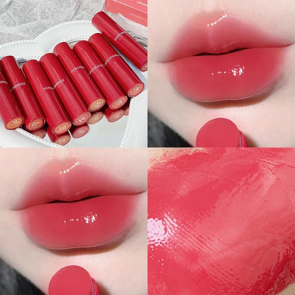 Water Mirror Solid Lip Gloss Lipstick Nude Lip Tint Moisturizing