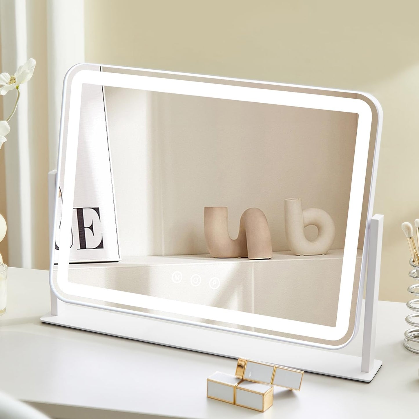 Vanity Makeup Mirror With LED Lights 13.5x17.4Inches