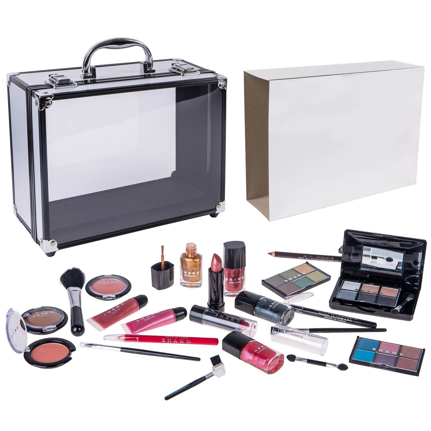 Carry All Trunk Makeup Set - Silver