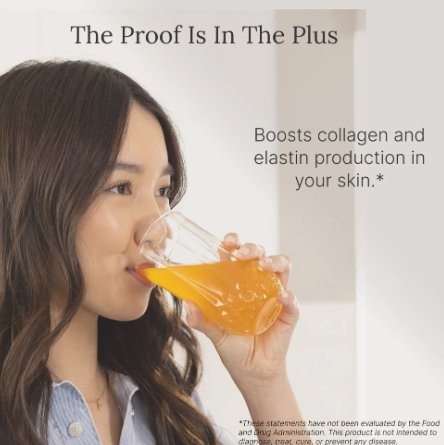 Beauty Focus® Powder Mix-In Collagen+ Citrus by Nu Skin - includes Free 16oz Glass Jar with Lids and Straw