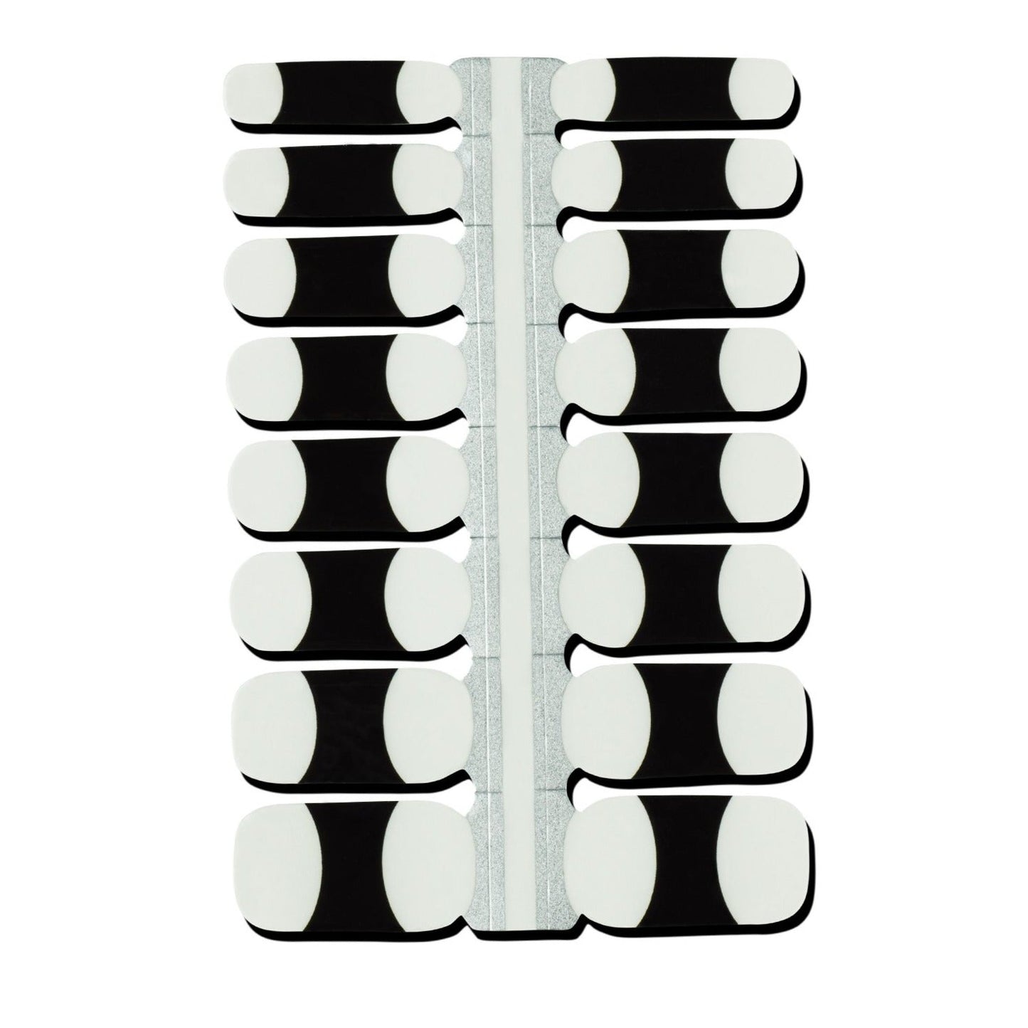 Black French Tips Nail Polish Wraps (Transparent)