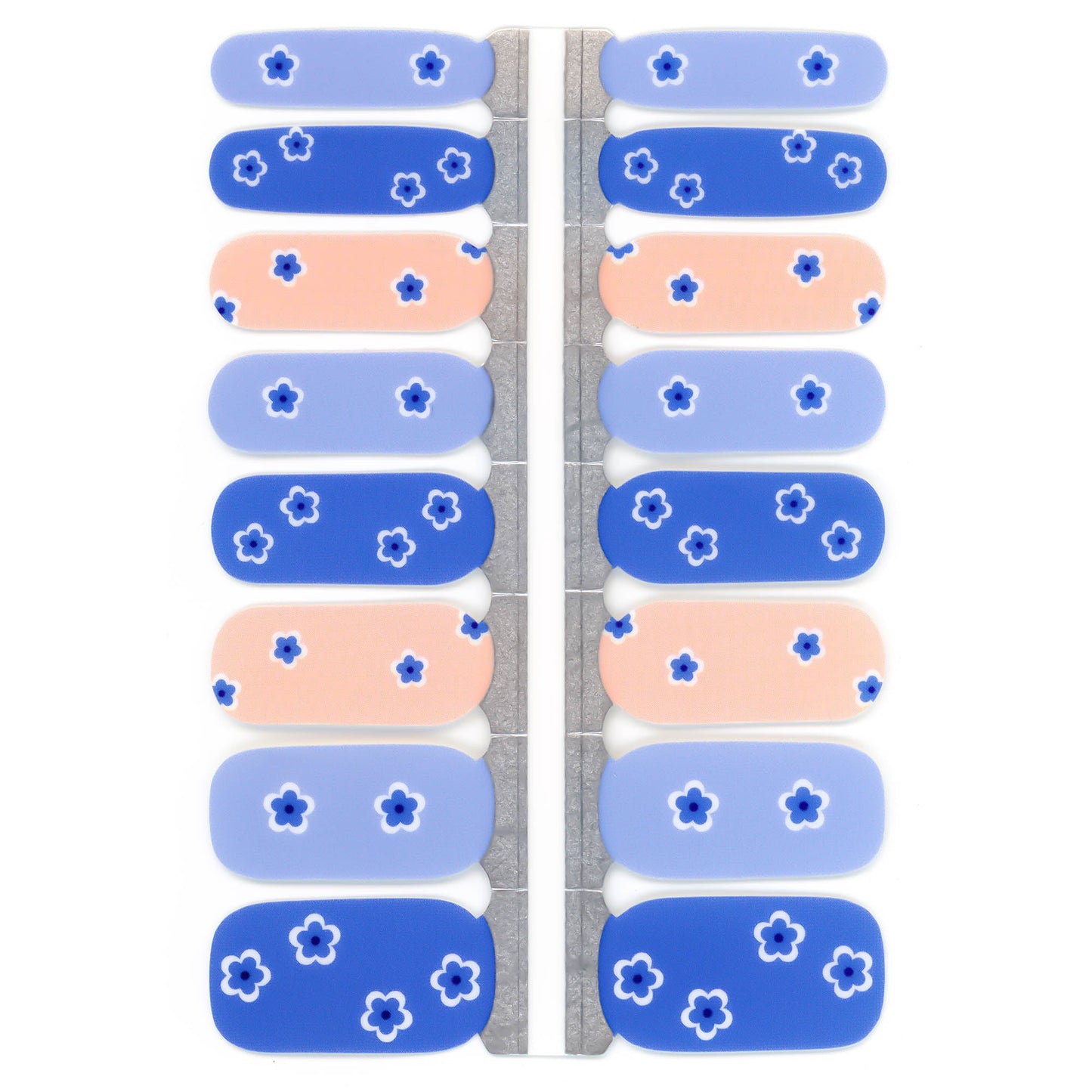 Blue Daisy Nail Polish Wraps