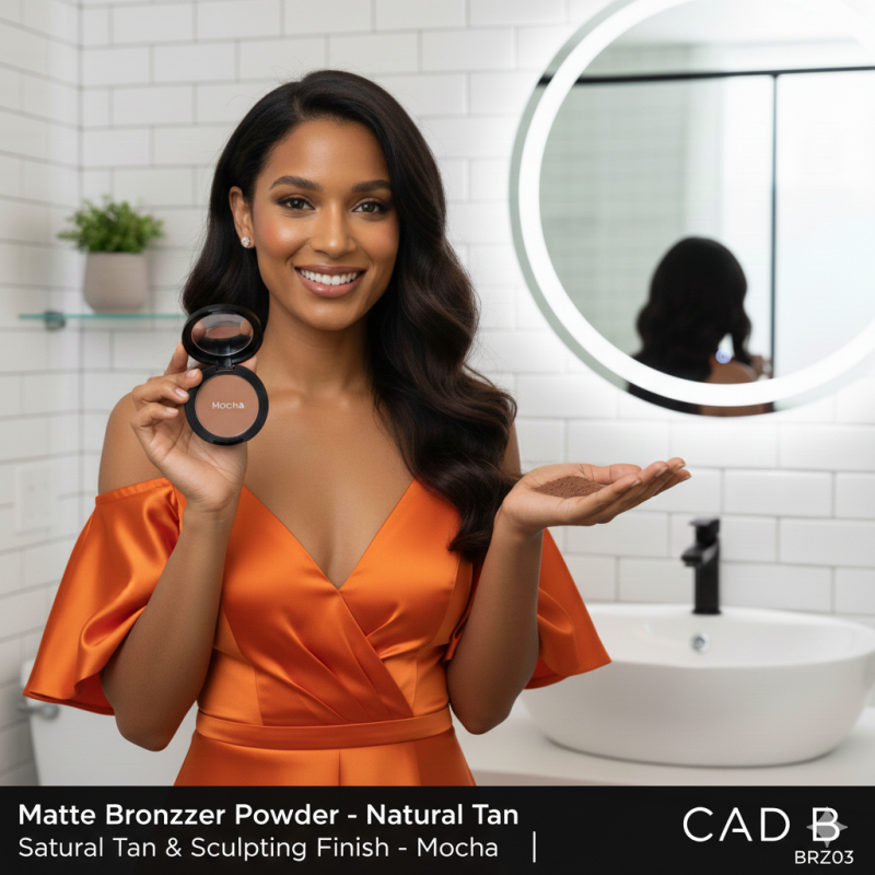 Matte Bronzer Powder – Natural Tan & Sculpting Finish – Mocha | CAD B | BRZ03