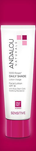 Andalou Naturals 1000 Roses SPF 18 Facial Lotion 2.7 OZS