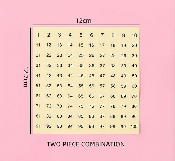 Clear Nail Number Stickers for Gel Polish and Swatches, 2pcs (1–100)