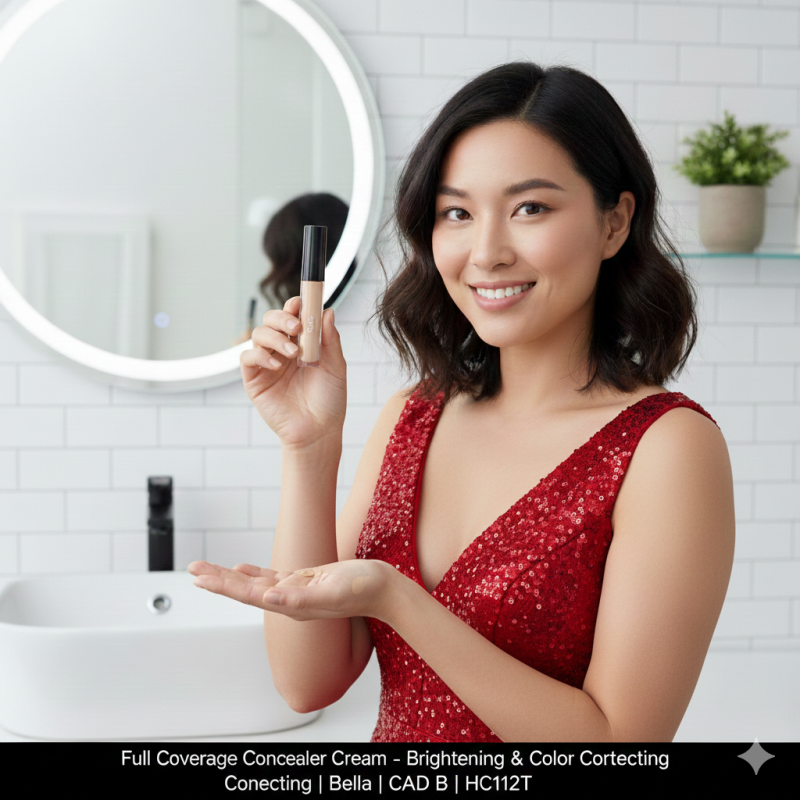Full Coverage Concealer Cream – Brightening & Color Correcting | Bella | CAD B | HC112T