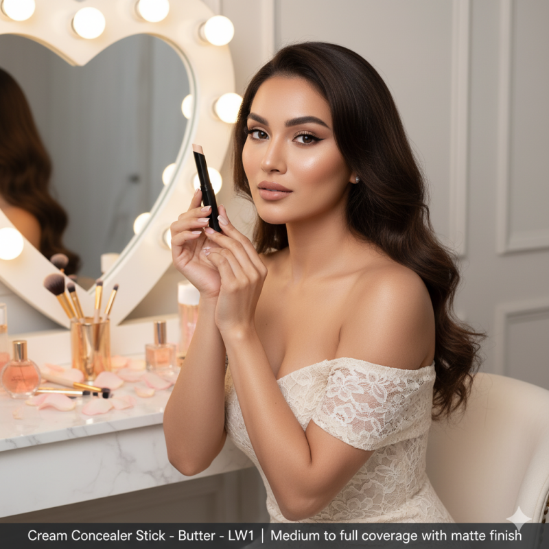 Cream Concealer Stick - Butter - LW1 | Medium to full coverage with matte finish