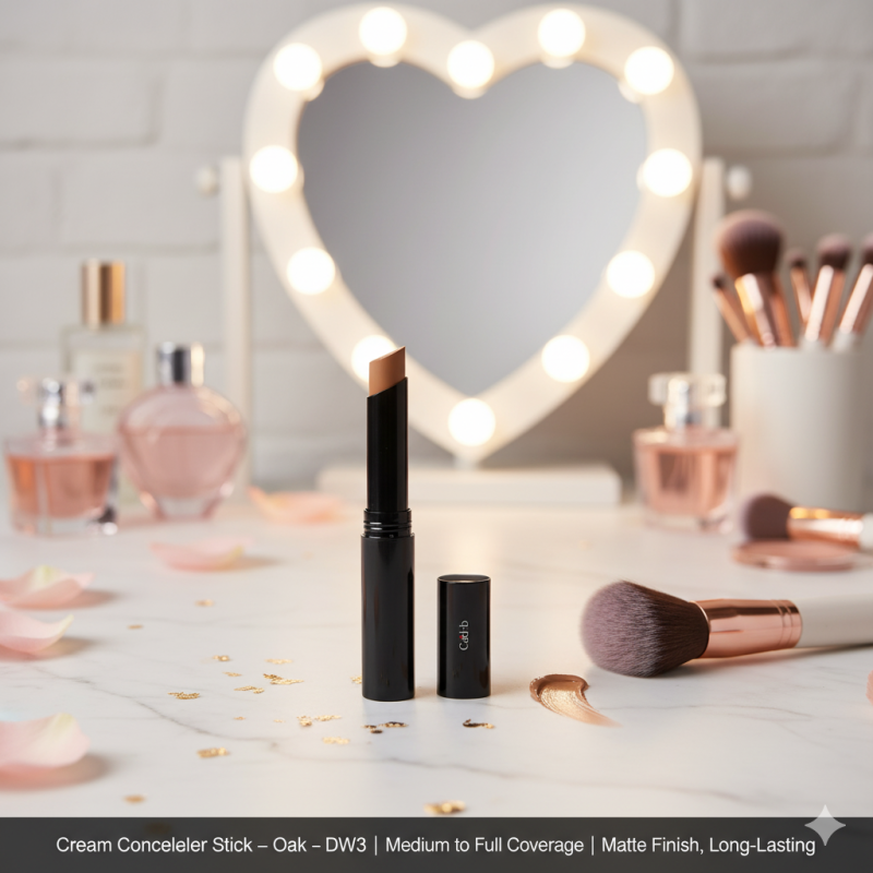Cream Concealer Stick – Oak – DW3 | Medium to Full Coverage | Matte Finish, Long-Lasting