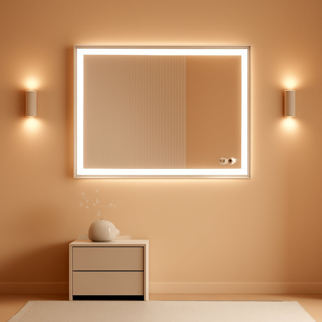 48X36Inch LED Backlit AntiFog Vanity Mirror Dimmable