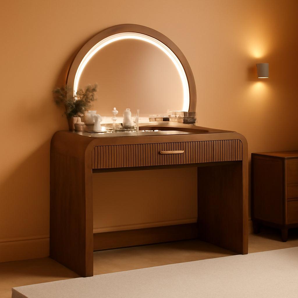 39 Inches Luxurious Vanity Desk Illuminated Mirror