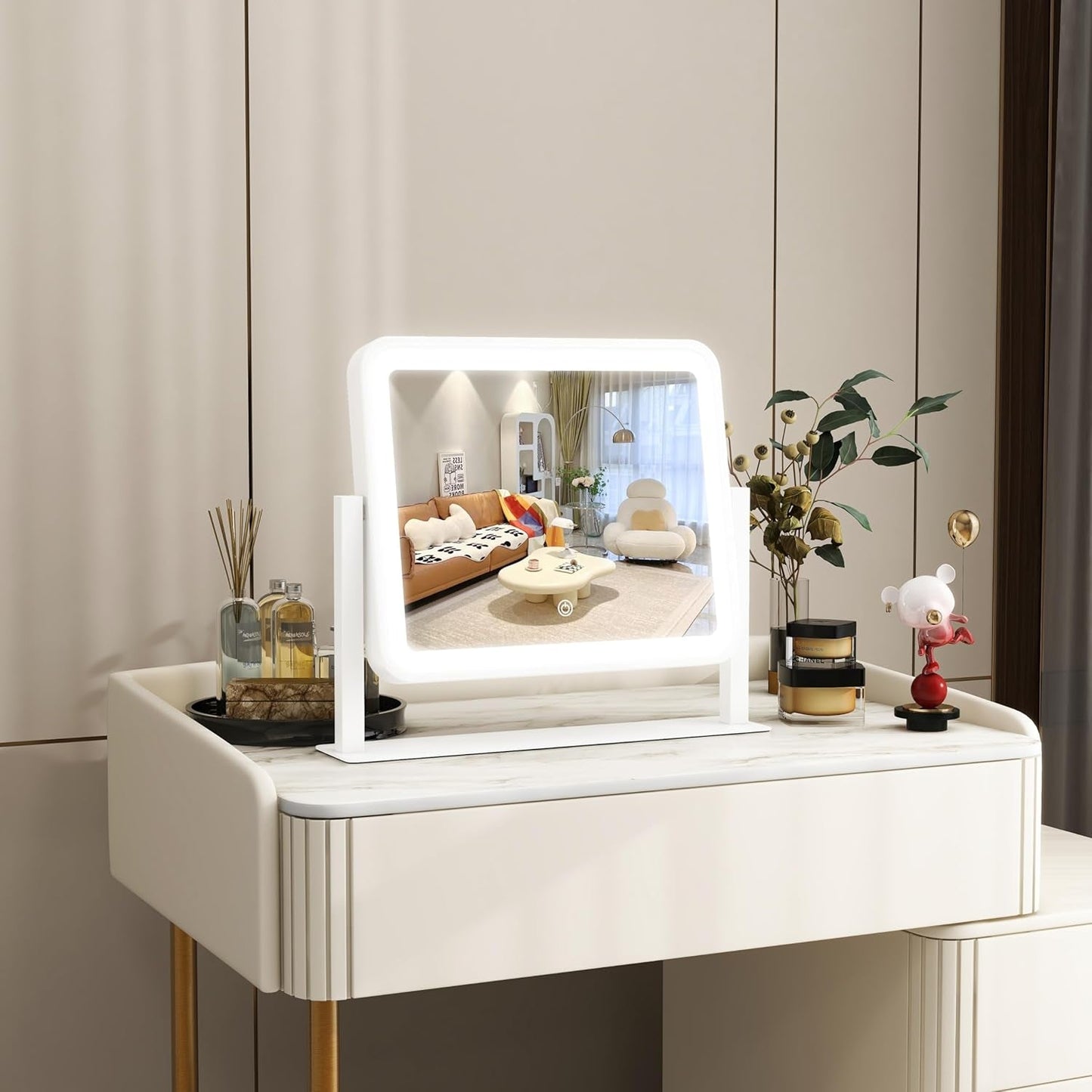 LED Vanity Mirror 14x12 Inch Dimmable Lights For Makeup