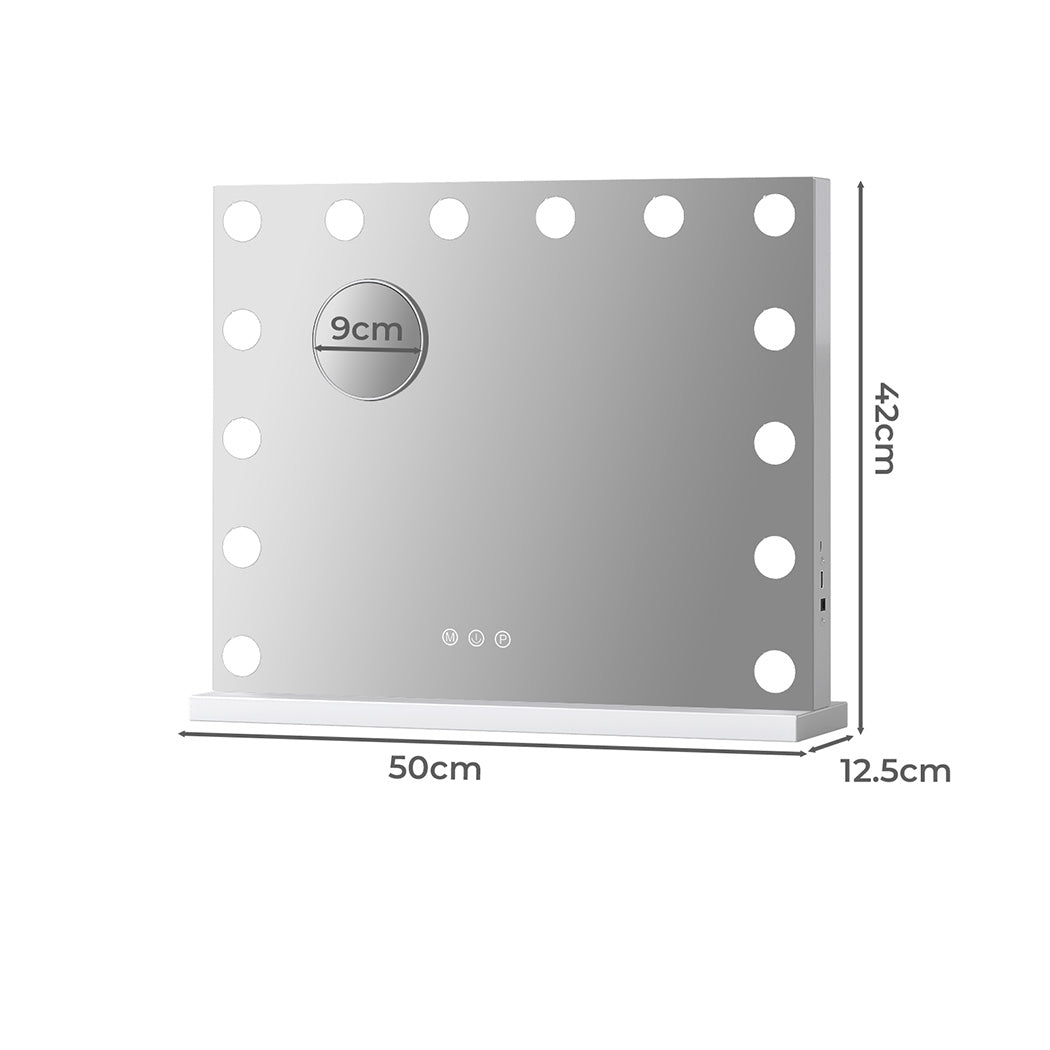 Yezi LED Vanity Makeup Mirror 42x50cm