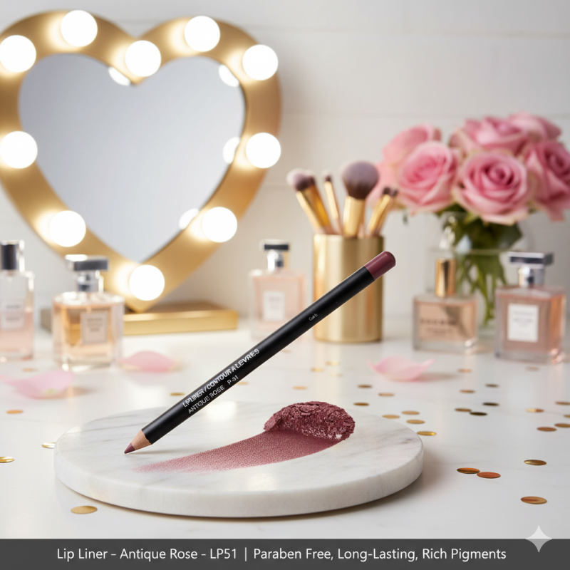 Lip Liner – Antique Rose – LP51 | Paraben Free, Long-Lasting, Rich Pigments