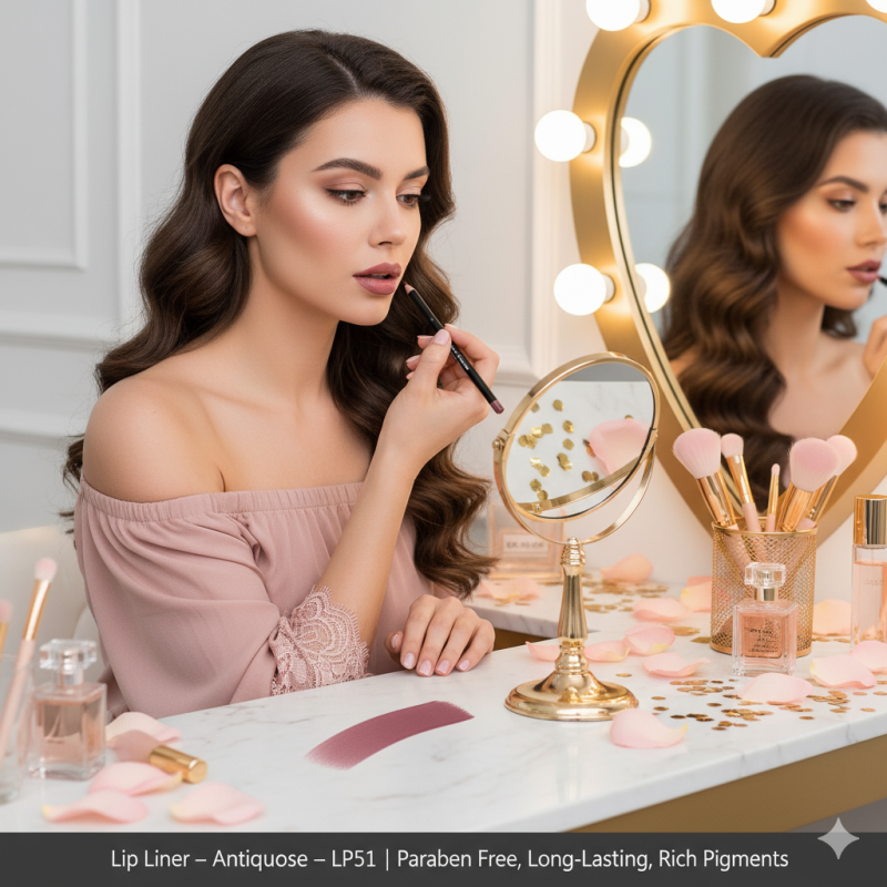 Lip Liner – Antique Rose – LP51 | Paraben Free, Long-Lasting, Rich Pigments