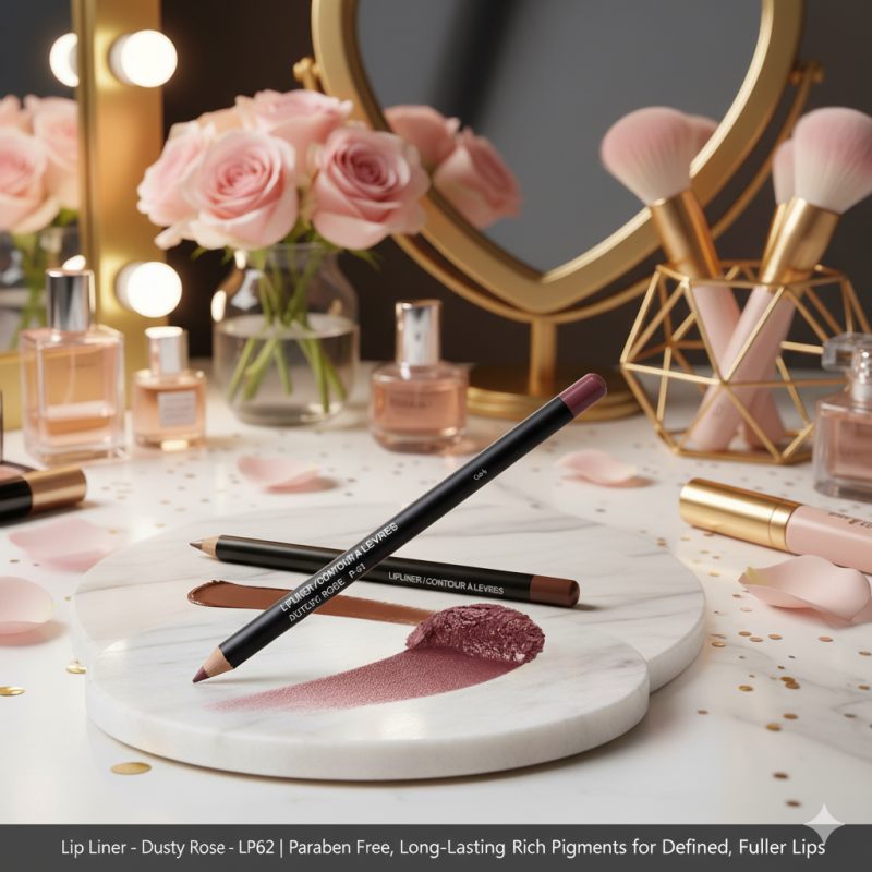 Lip Liner – Dusty Rose – LP62 | Paraben Free, Long-Lasting Rich Pigments for Defined, Fuller Lips