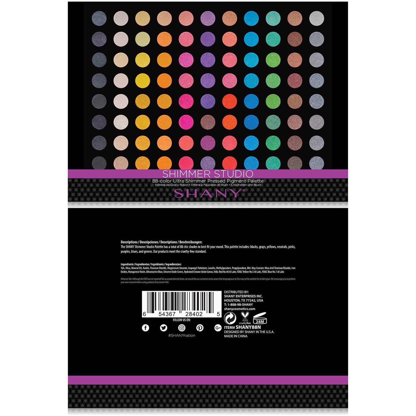 SHIMMER STUDIO, Ultra Shimmer Matte Metallic Eyeshadow Palette