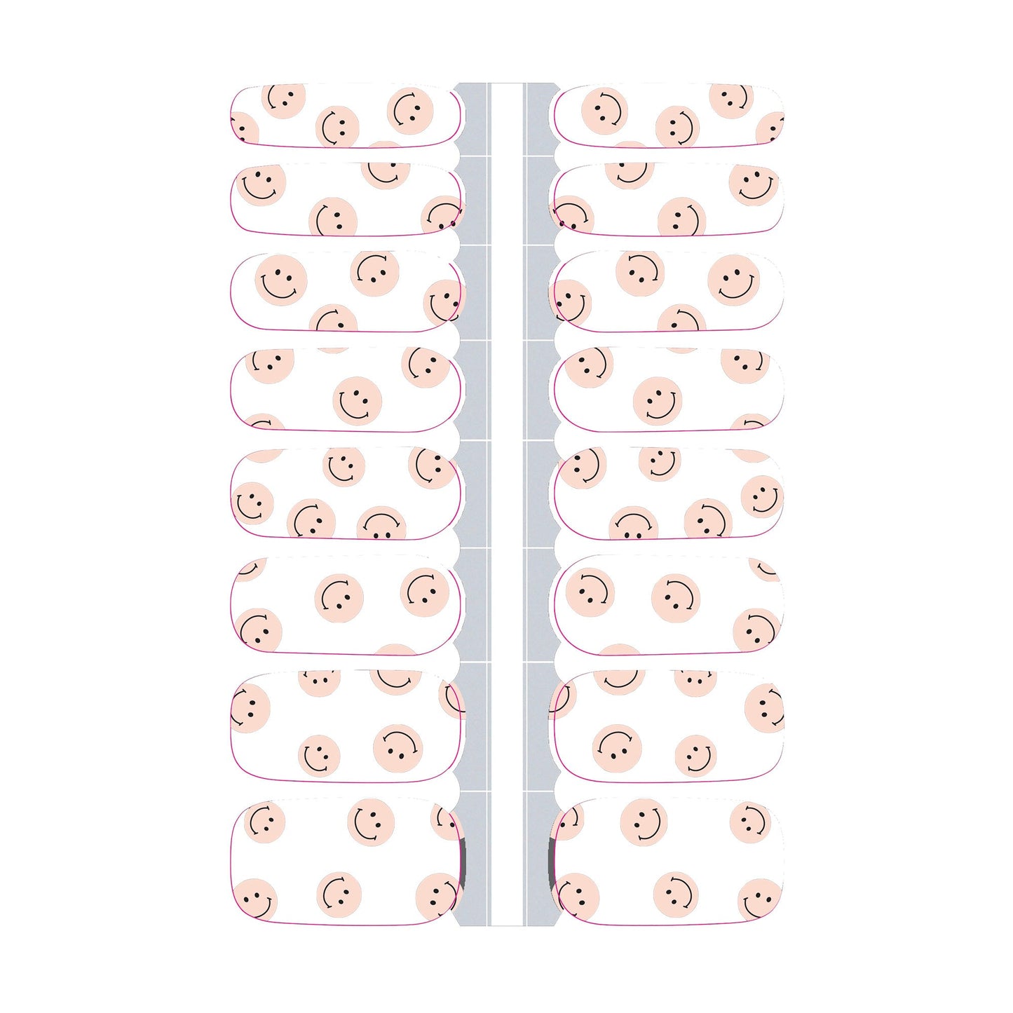 Smiley Nail Polish Wraps (Transparent)
