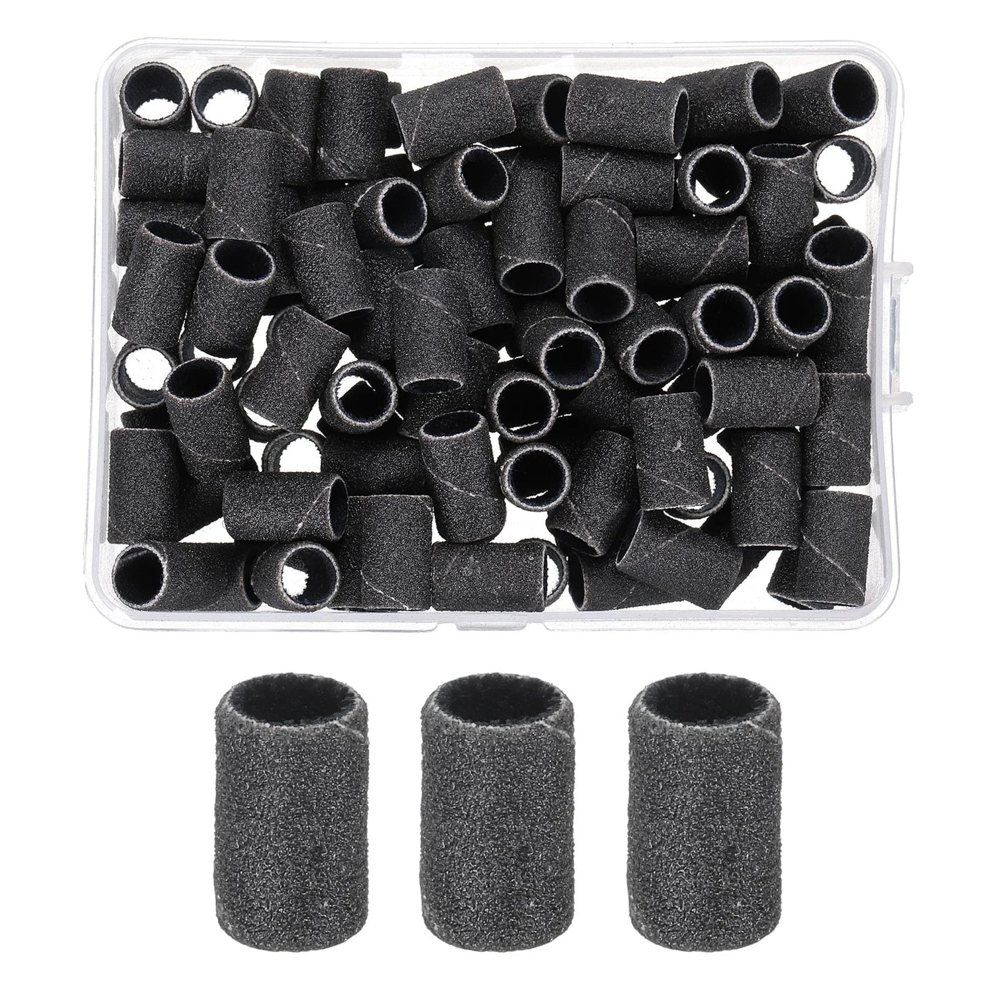 Nail Sanding Ring Bands 80/120/180 Grit Electric Manicure Drill Grinding Heads UV Gel Polish Removal Pedicure Abrasive Tools