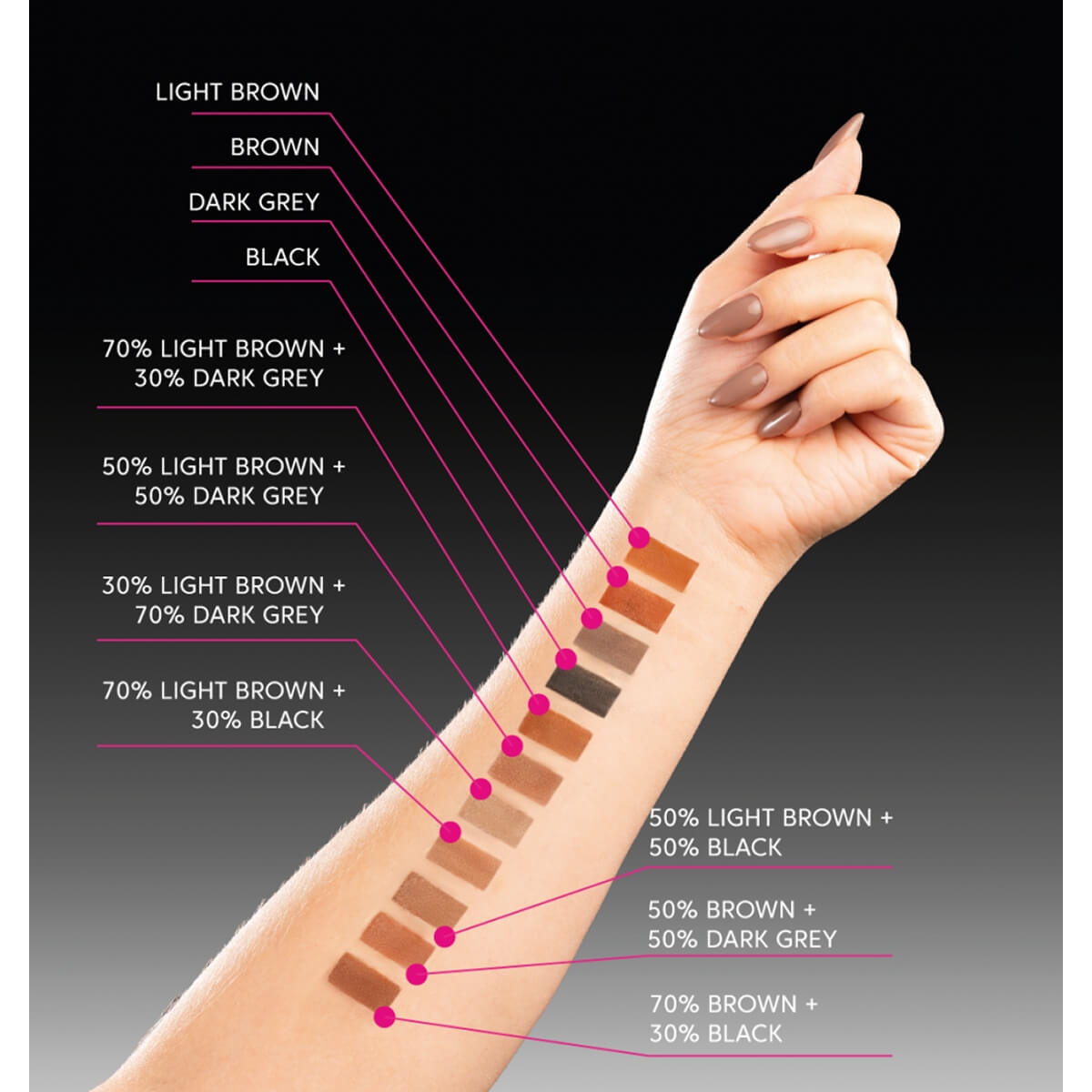 ZOLA - Eyebrow and eyelash Tattoo Tint Black, 15ml